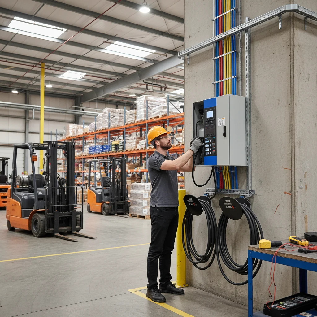 전기지게차 충전기 설치 서비스 - 밧데리몬스터 max